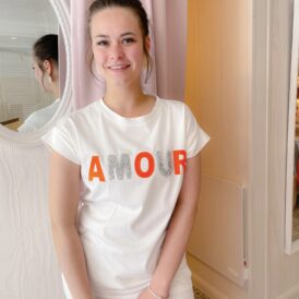 T-shirt Amour orange