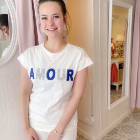 T-shirt Amour blue