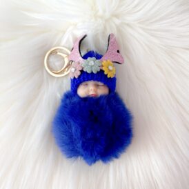 Sleutelhanger Fluffy Baby blue