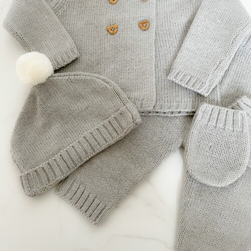 Baby Knitted Set Georges grey