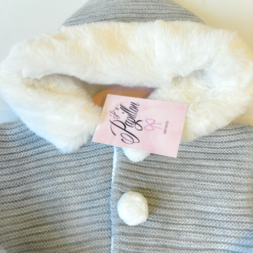 Baby Knitted Winter Wonderland Jacket grey