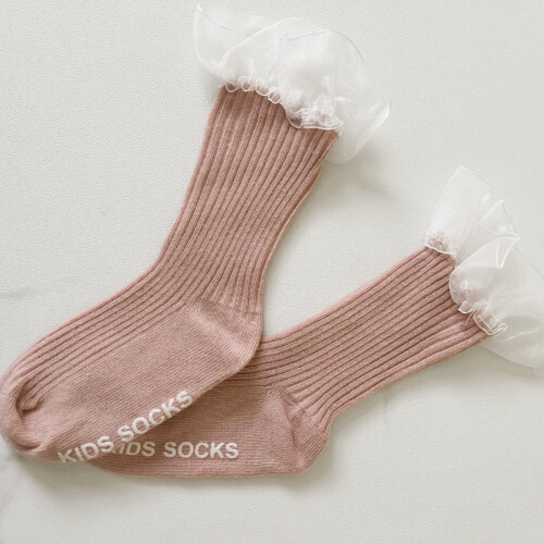 Tule Knee Socks Pink