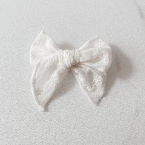Hairclip Broderie Love ivory