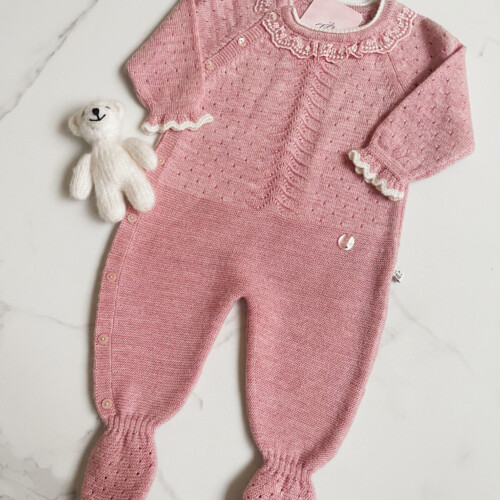 Knitted Romper Manon old pink