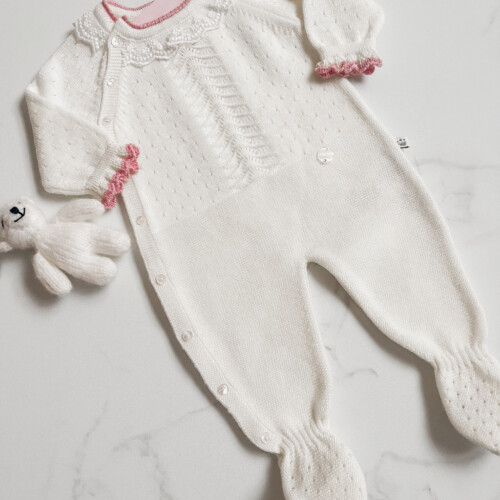 Knitted Romper Manon ivory