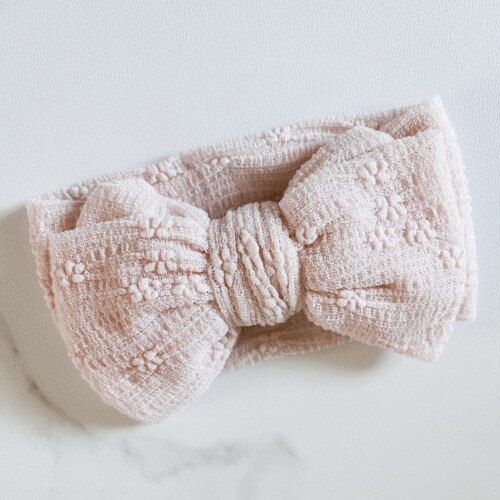 Hairband Bow Flowers light pink